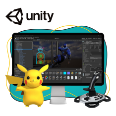 Мир игр на Unity 2D на популярном движке + AI-помощники - КИБЕРшкола программирования для детей, компьютерные курсы для школьников, начинающих и подростков - KIBERone г. Омск