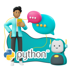 Умный чат-бот на Python - КИБЕРшкола программирования для детей, компьютерные курсы для школьников, начинающих и подростков - KIBERone г. Омск
